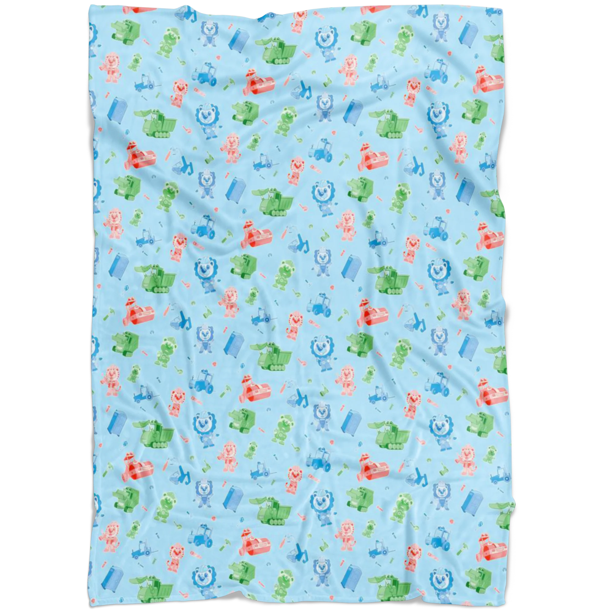 Little Builders Fleece Baby Blanket - Image 3